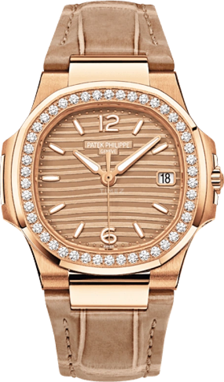 Patek Philippe,Nautilus 32mm,32mm,Rose Gold,Gold,Quartz,Day,In-house Caliber,7010R,7010R-012