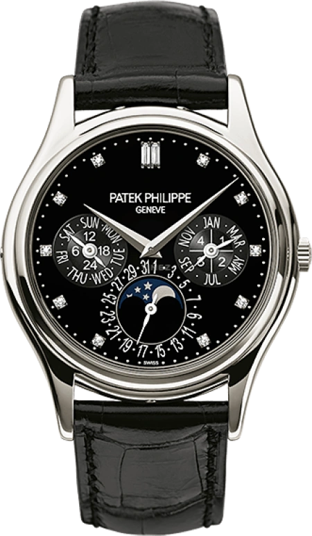 Patek Philippe,Grand Complications 37.20mm,37.20mm,Platinum,Black,Automatic,Moonphase,Perpetual Calendar,Leap Year,Month,48hours,In-house Caliber,5140P,5140P-013