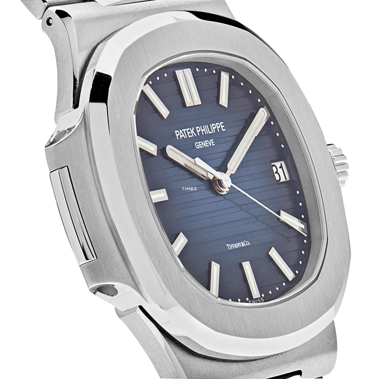 Patek Philippe,Nautilus 40x38mm,40x38mm,Stainless Steel,Blue,Automatic,Day,45hours,tiffany&Co,5711,5711/1A-010-TiffanyCo