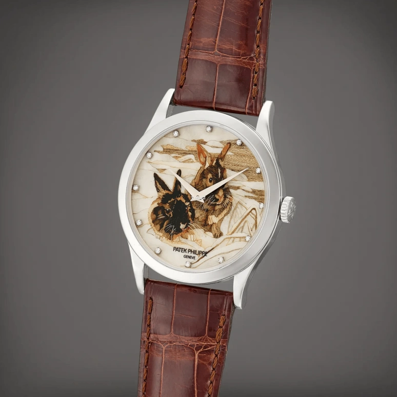 Patek Philippe,Calatrava 38mm,38mm,Platinum,Cream,Brown,Automatic,48hours,In-house Caliber,5077P Rabbits