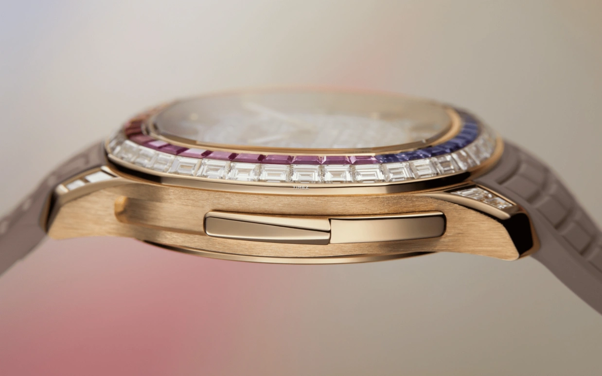 Patek Philippe,Aquanaut 38.80mm,38.80mm,Rose Gold,Silver White,Automatic,Minute Repeater,48hours,5260,5260/355R-001