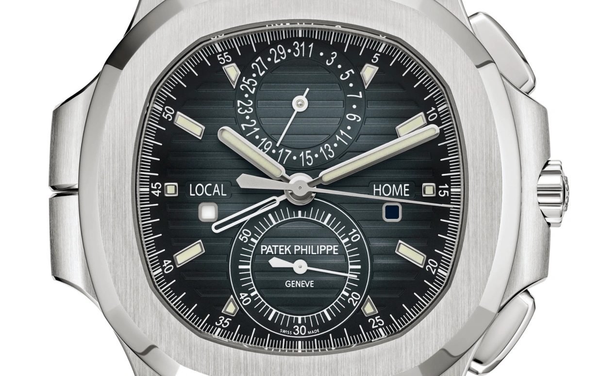 Patek Philippe,Nautilus 40.50mm,40.50mm,Stainless Steel,Gradient,Black,Blue,Automatic,Day,Dule Time,5990,5990/1A-011