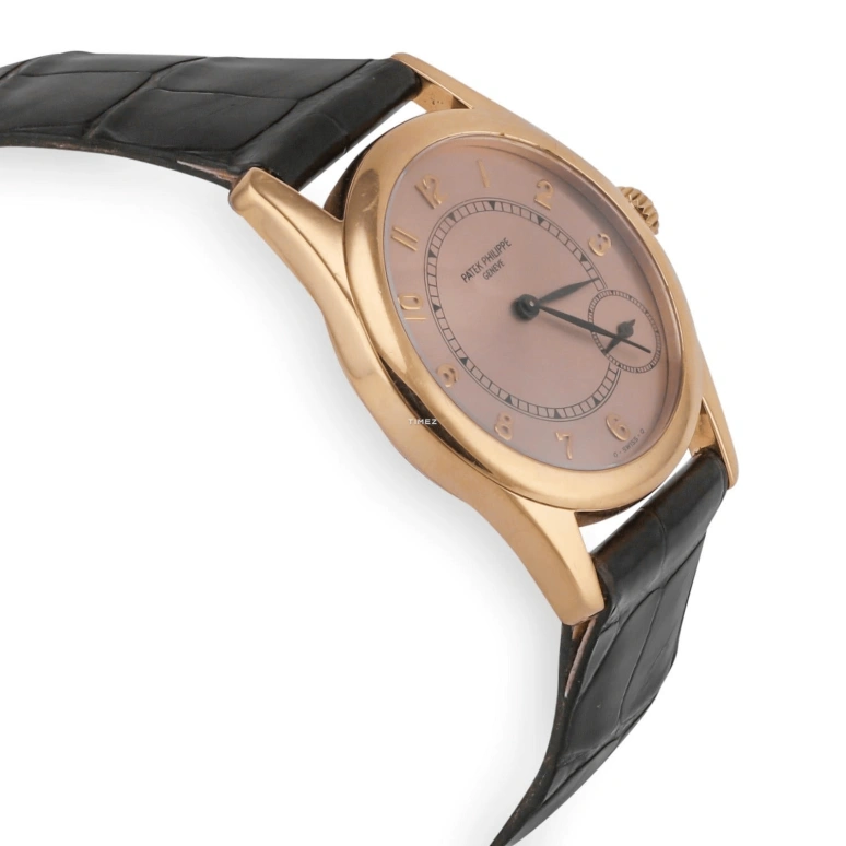 Patek Philippe,Calatrava 33mm,33mm,Rose Gold,Pink,Salmon,Automatic,48hours,In-house Caliber,5000R