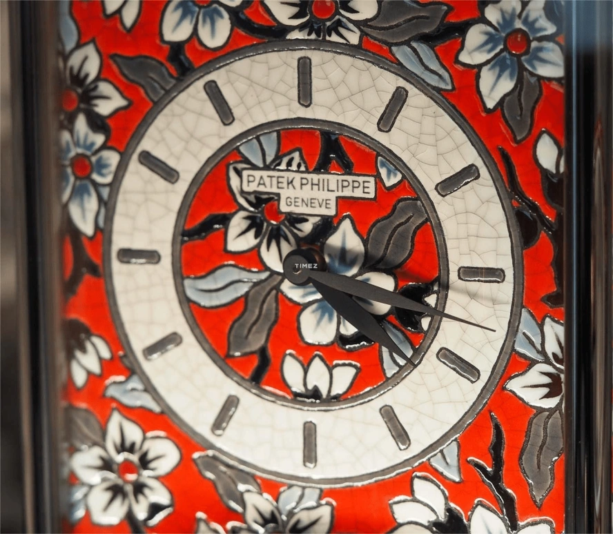 Patek Philippe,Dome Clocks ,Black,Red,Electromechanical,In-house Caliber,Red,Enamel,20168M,20168M-001