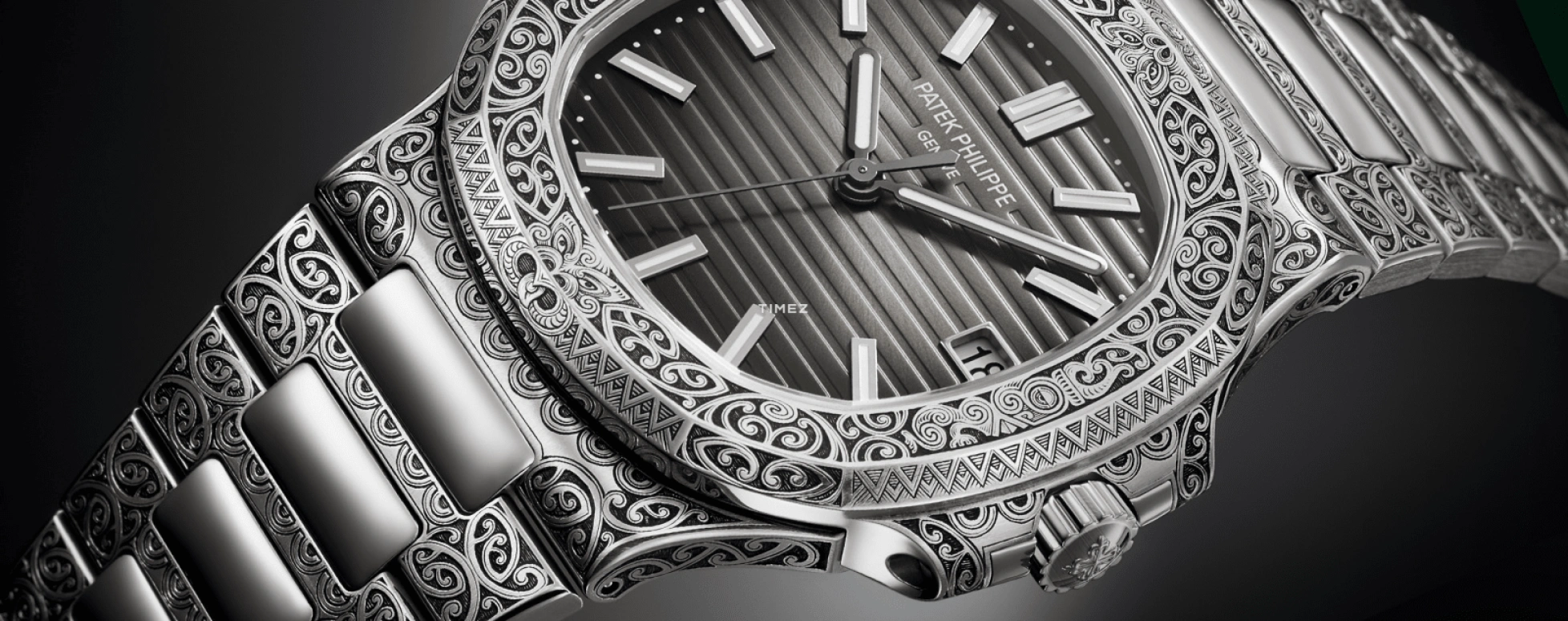 Patek Philippe,Nautilus 40mm,40mm,Stainless Steel,Black,Automatic,Day,45hours,5711,5711/1500A