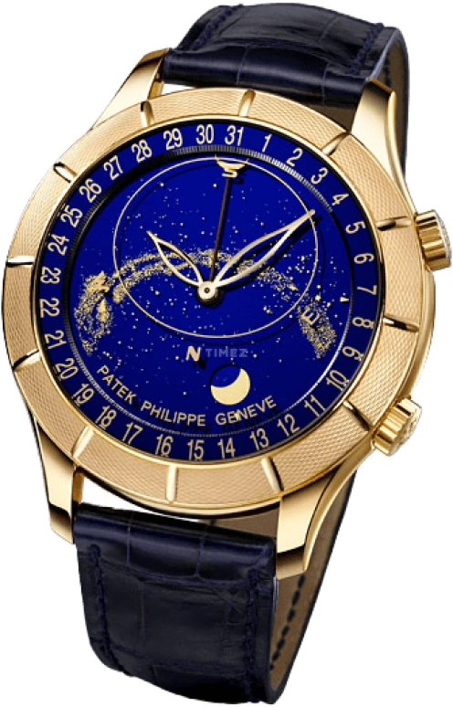 Patek Philippe,Grand Complications 43mm,43mm,Rose Gold,Blue,Automatic,Moonphase,Day,Sky Chart,5106R,5106R-001
