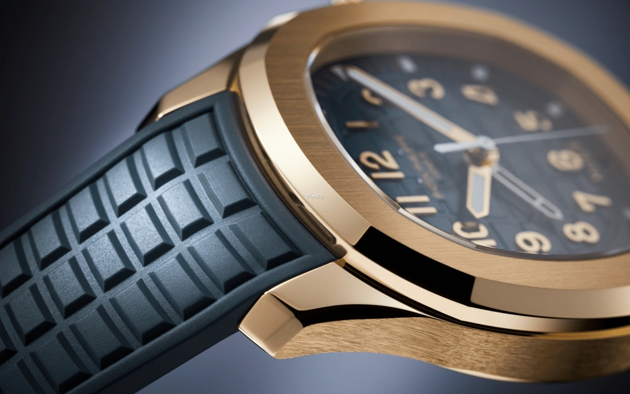 Patek Philippe,Aquanaut 38.80mm,38.80mm,Rose Gold,Grey,Blue,Quartz,Dule Time,Day / Night Indication,5269R,5269R-001