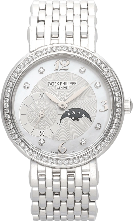 Patek Philippe,Complications 31mm,31mm,White Gold,Silver White,Handwound,Moonphase,38hours,4958,4958/1G-001