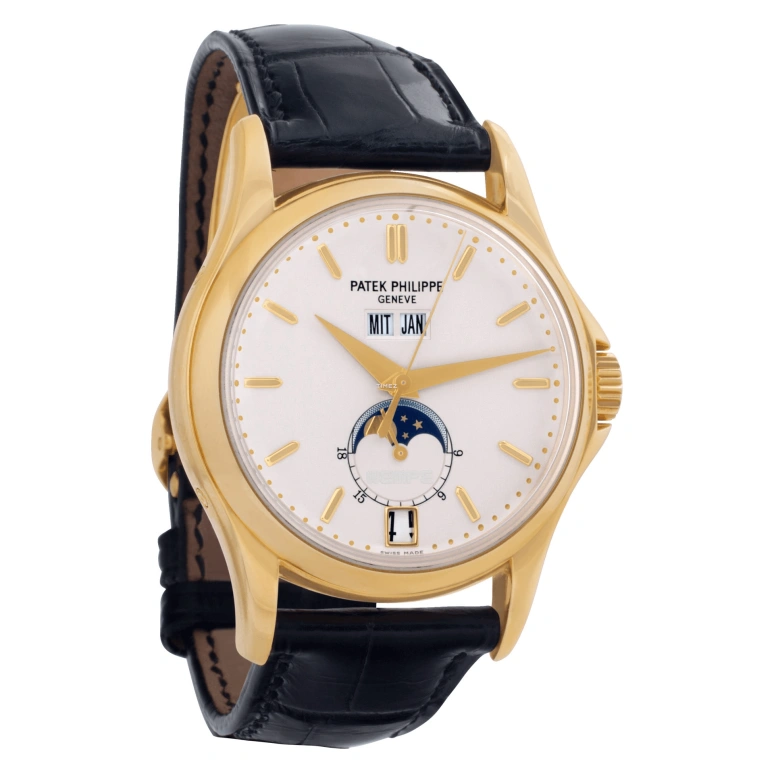 Patek Philippe,Complications 37mm,37mm,Yellow Gold,White,Automatic,Moonphase,Annual Calendar,Month,Date,In-house Caliber,Sapphire,Crystal Glass,5125J,5125J-010