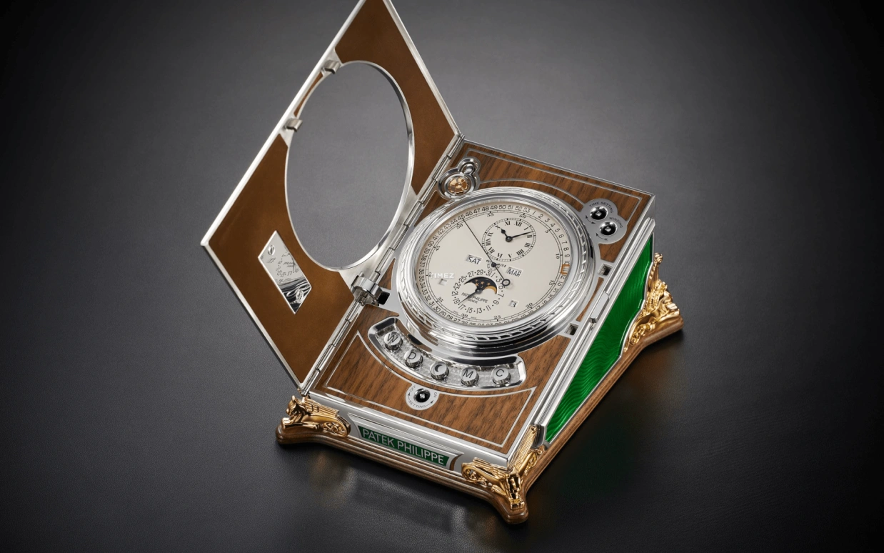 Patek Philippe,Grand Complications 164.60x125mm,164.60x125mm,Silver,Silver White,Handwound,Moonphase,Perpetual Calendar,Leap Year,Month,744hours,In-house Caliber,27000M,27000M-001