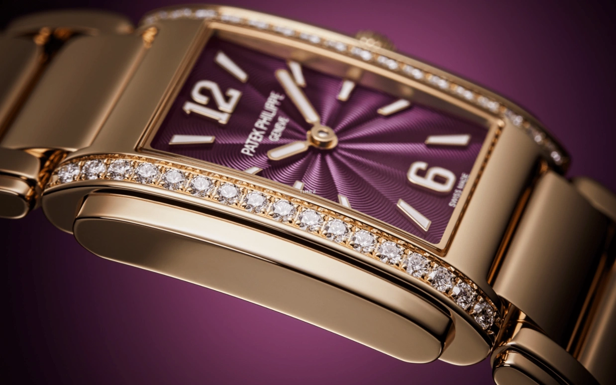 Patek Philippe,Twenty~4 25.10x30mm,25.10x30mm,Rose Gold,Purple,Quartz,In-house Caliber,Sapphire,Crystal Glass,Ben Chilwell,4910,4910/1201R-010