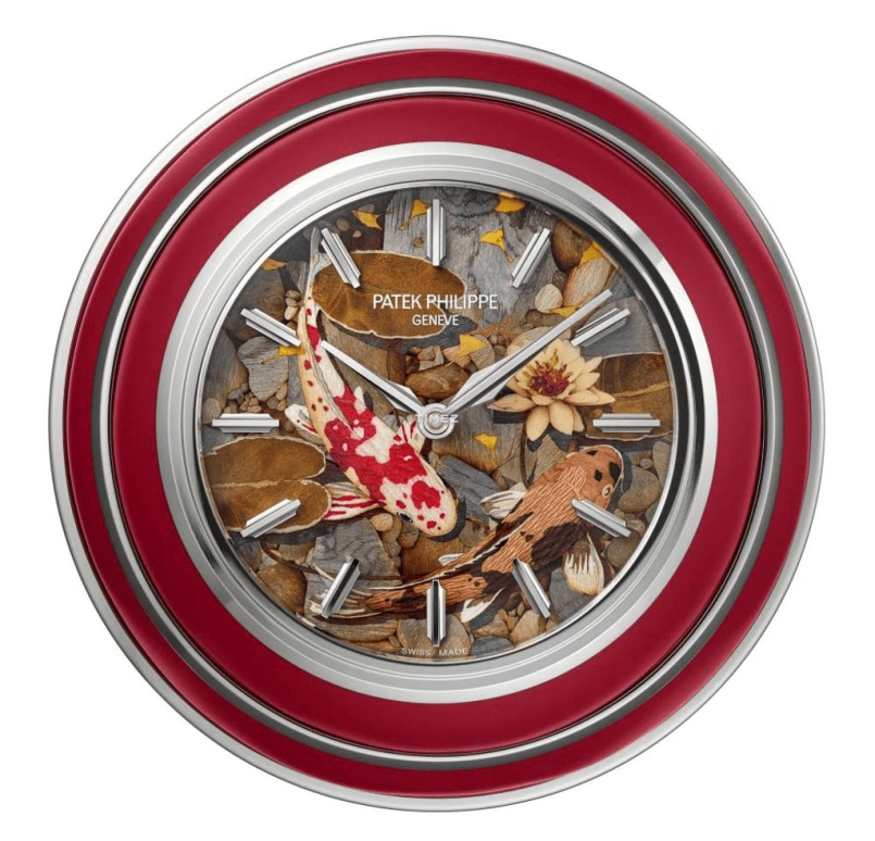 Patek Philippe,Dome Clocks ,Brown,Multi-Color,Sapphire,Round,Silver,Red,25025M,25025M-001