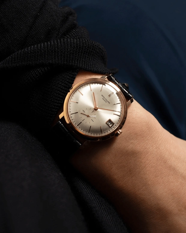 Patek Philippe,Calatrava 35mm,35mm,Rose Gold,Silver,Automatic,Day,38hours,3445R