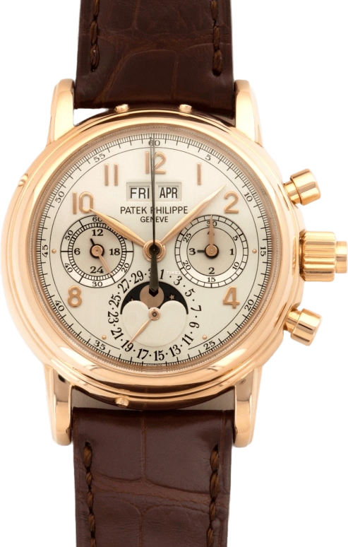 Patek Philippe,Grand Complications 36.70mm,36.70mm,Rose Gold,Silver,Handwound,Chronograph,Moonphase,Perpetual Calendar,Leap Year,60hours,In-house Caliber,5004R,5004R-014