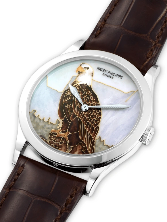 Patek Philippe,Calatrava 38mm,38mm,Platinum,Multi-Color,White,Brown,Automatic,48hours,In-house Caliber,5077P,5077P-032
