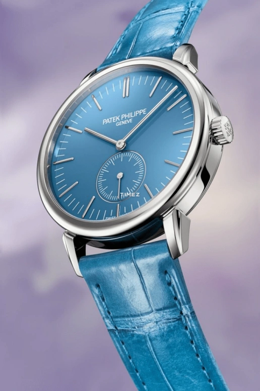 Patek Philippe,Calatrava 36mm,36mm,White Gold,Blue,Handwound,44hours,In-house Caliber,6127G,6127G-010