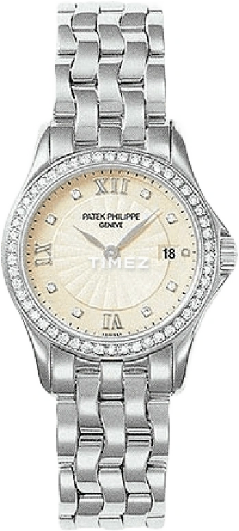 Patek Philippe,Calatrava 28mm,28mm,White Gold,White,Quartz,Day,In-house Caliber,4906,4906/101G
