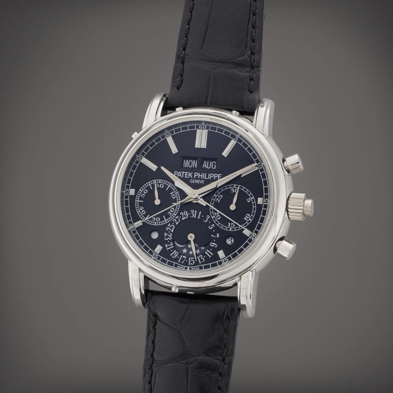 Patek Philippe,Grand Complications 40.20mm,40.20mm,Platinum,Black,Handwound,Chronograph,Moonphase,Perpetual Calendar,Leap Year,55～65hours,In-house Caliber,5204P,5204P-011