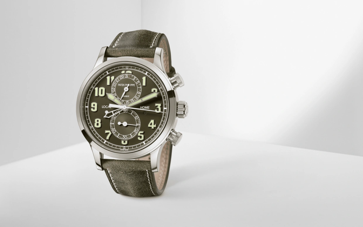 Patek Philippe,Complications 42mm,42mm,White Gold,Khaki Green,Automatic,Chronograph,Day,Dule Time,Flyback,55hours,In-house Caliber,5924G,5924G-010