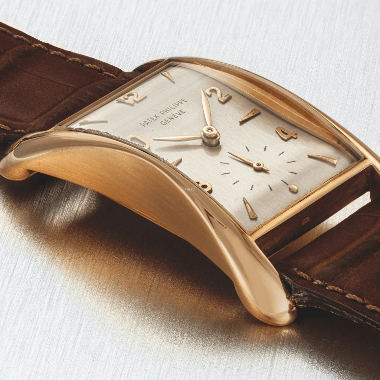 Patek Philippe,Other 22x43mm,22x43mm,Rose Gold,Silver White,Handwound,In-house Caliber,Sapphire,Crystal Glass,2442R