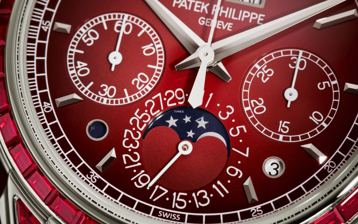 Patek Philippe,Grand Complications 41mm,41mm,Platinum,Red,Gradient,Handwound,Chronograph,Moonphase,Perpetual Calendar,Leap Year,65hours,In-house Caliber,Mark Robert Michael Wahlberg,Mark Wahlberg,Lionel Messi,Marky Mark,Wilber Pan,La Pulga,Will Pan,GOAT,5271,5271/12P-010