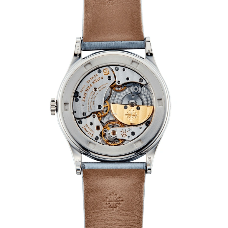 Patek Philippe,Calatrava 38mm,38mm,Platinum,Multi-Color,Blue,Yellow,Automatic,48hours,In-house Caliber,5077,5077/100P-017