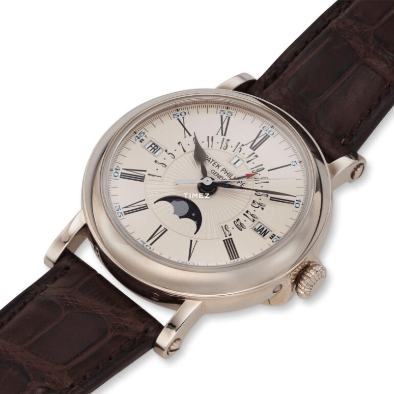 Patek Philippe,Grand Complications 38mm,38mm,White Gold,Silver,Automatic,Moonphase,Perpetual Calendar,Leap Year,Month,45hours,In-house Caliber,5159G,5159G-001
