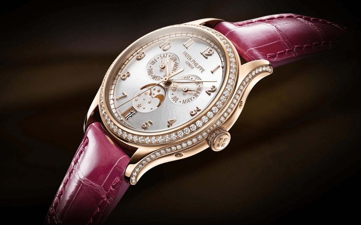 Patek Philippe,Complications 38mm,38mm,Rose Gold,Silver,Automatic,Moonphase,Annual Calendar,Month,Date,45hours,In-house Caliber,4947R,4947R-001