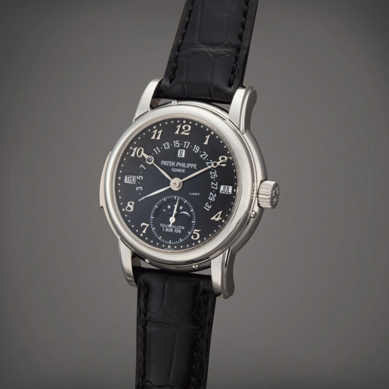 Patek Philippe,Grand Complications 36.80mm,36.80mm,Platinum,Black,Handwound,Moonphase,Perpetual Calendar,Leap Year,Month,48hours,In-house Caliber,5016P,5016P-018