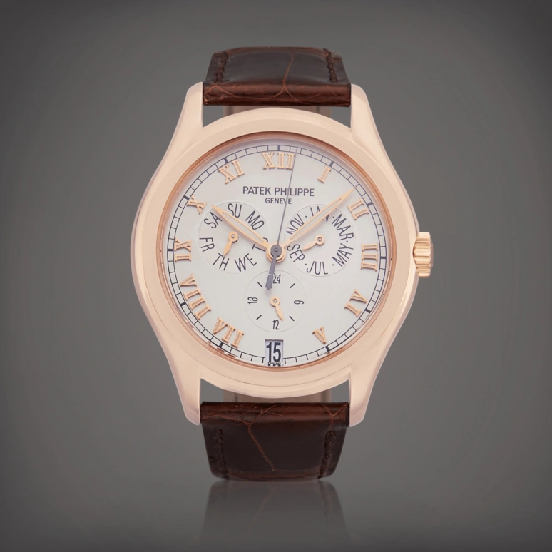 Patek Philippe,Grand Complications 37mm,37mm,Rose Gold,White,Automatic,Annual Calendar,Month,Date,Day,In-house Caliber,Sapphire,Crystal Glass,5035R,5035R-001