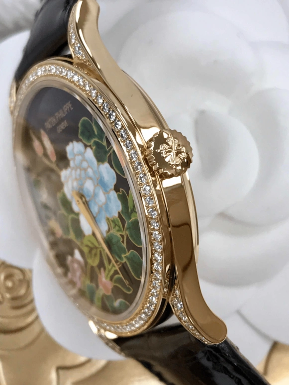 Patek Philippe,Calatrava 38mm,38mm,Rose Gold,Multi-Color,Green,Black,Blue,Pink,Automatic,48hours,In-house Caliber,5077,5077/100R-027