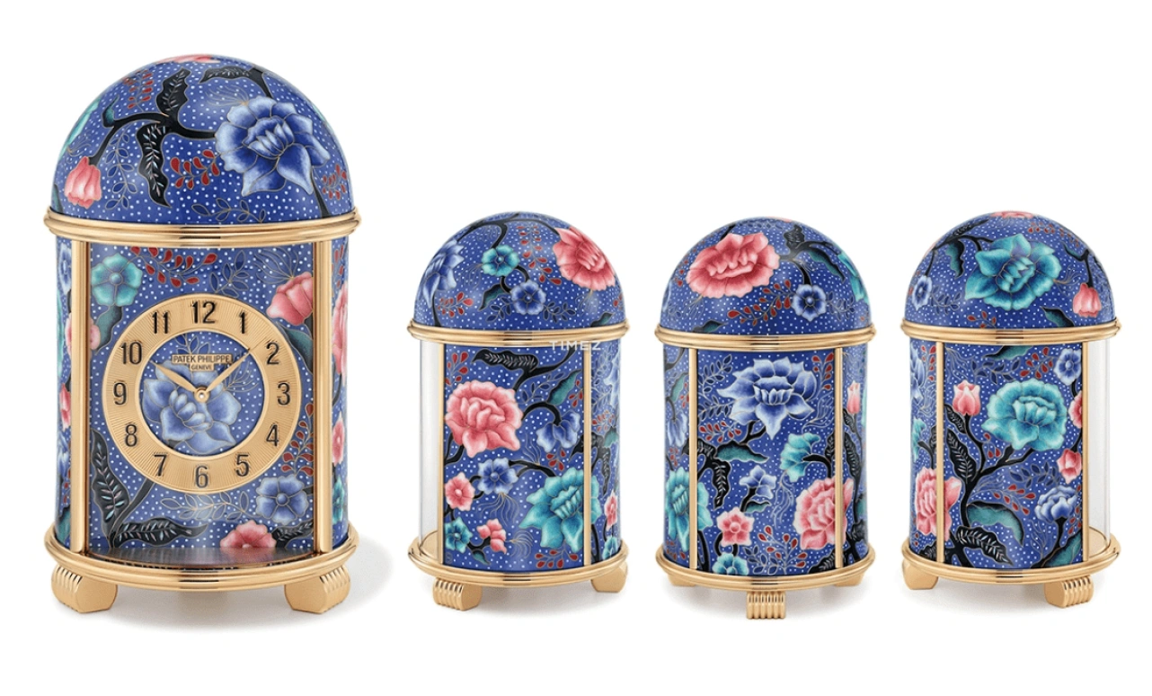 Patek Philippe,Dome Clocks ,Blue,Electromechanical,In-house Caliber,Blue,Colorful,Enamel,20091M