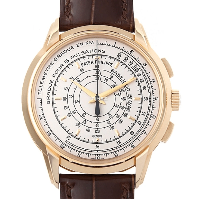 Patek Philippe,Complications 40mm,40mm,Yellow Gold,Silver,Automatic,Chronograph,55hours,5975J,5975J-001