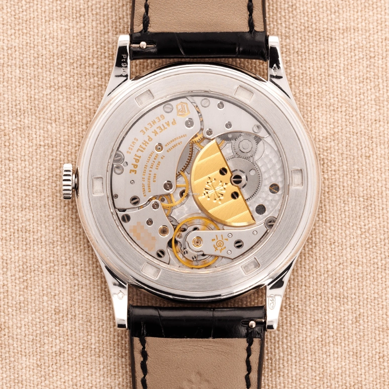 Patek Philippe,Calatrava 37mm,37mm,Platinum,Multi-Color,Green,Black,Pink,Automatic,48hours,In-house Caliber,5077P,5077P-087