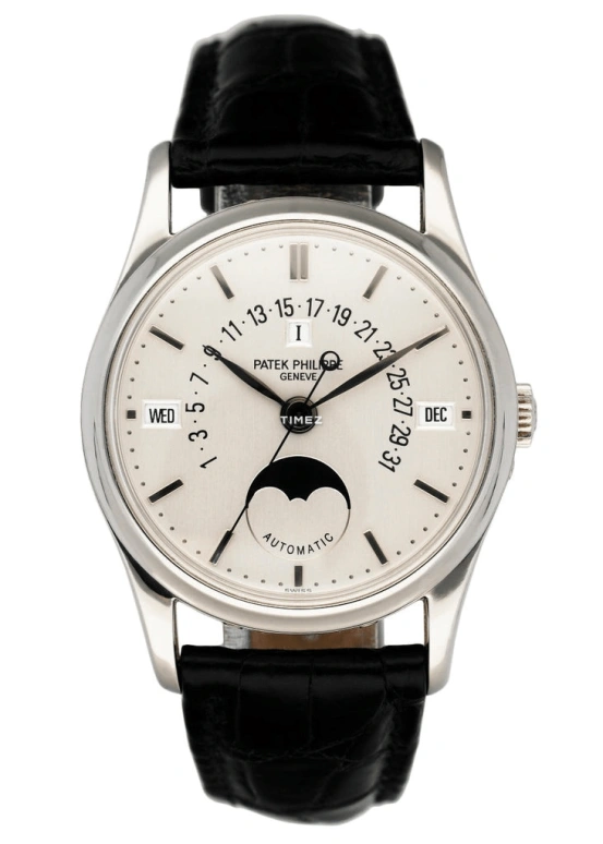 Patek Philippe,Grand Complications 37.20mm,37.20mm,White Gold,Silver,Automatic,Moonphase,Perpetual Calendar,Leap Year,Month,48hours,In-house Caliber,5050P,5050P-XX1
