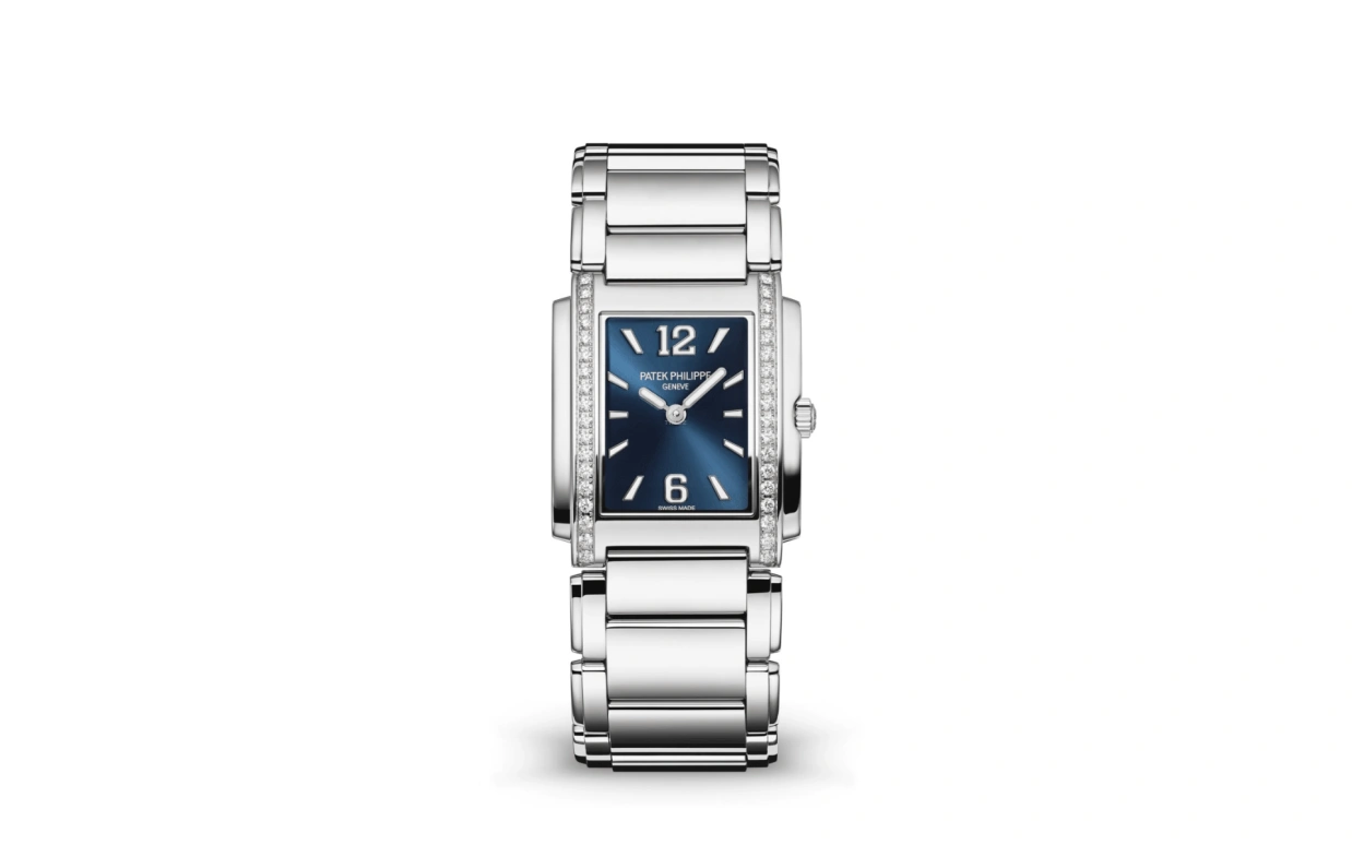Patek Philippe,Twenty~4 25.10mm,25.10mm,Stainless Steel,Blue,Quartz,In-house Caliber,Sapphire,4910,4910/1200A-001