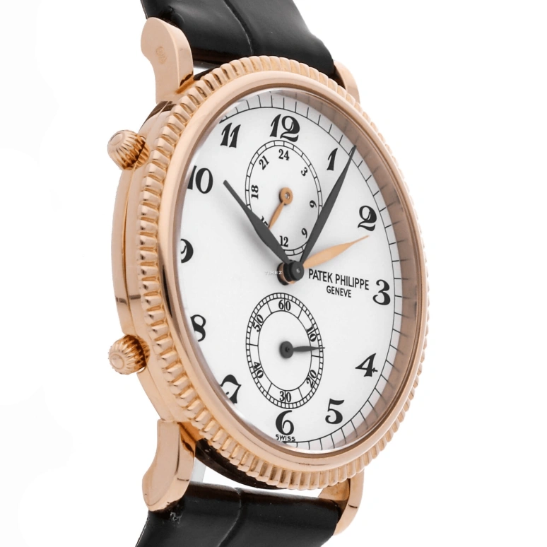 Patek Philippe,Grand Complications 34mm,34mm,Rose Gold,White,Handwound,Dule Time,Day / Night Indication,5034R,5034R-001