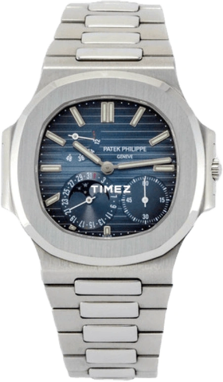 Patek Philippe,Nautilus 42mm,42mm,Stainless Steel,Blue,Automatic,Moonphase,Day,Power Reserve Indicator,3712,3712/1A-001