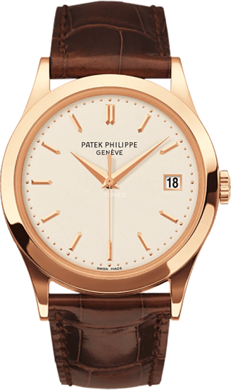 Patek Philippe,Calatrava 38mm,38mm,Rose Gold,Silver,Automatic,Day,45hours,5296R,5296R-010