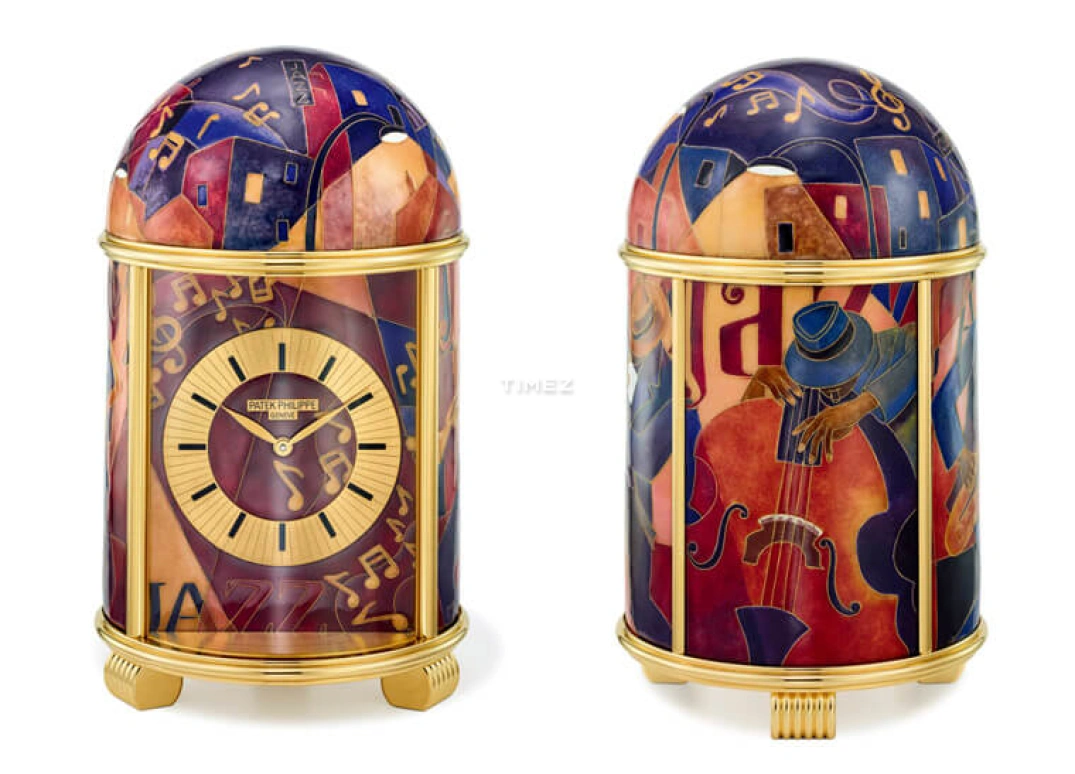Patek Philippe,Dome Clocks ,Multi-Color,Gold,Purple,Electromechanical,In-house Caliber,Red,Purple,Enamel,20105M,20105M-001