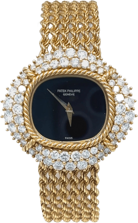 Patek Philippe,Other 31x29mm,31x29mm,Yellow Gold,Black,Handwound,Sapphire,Crystal Glass,Round,4277,4277/2