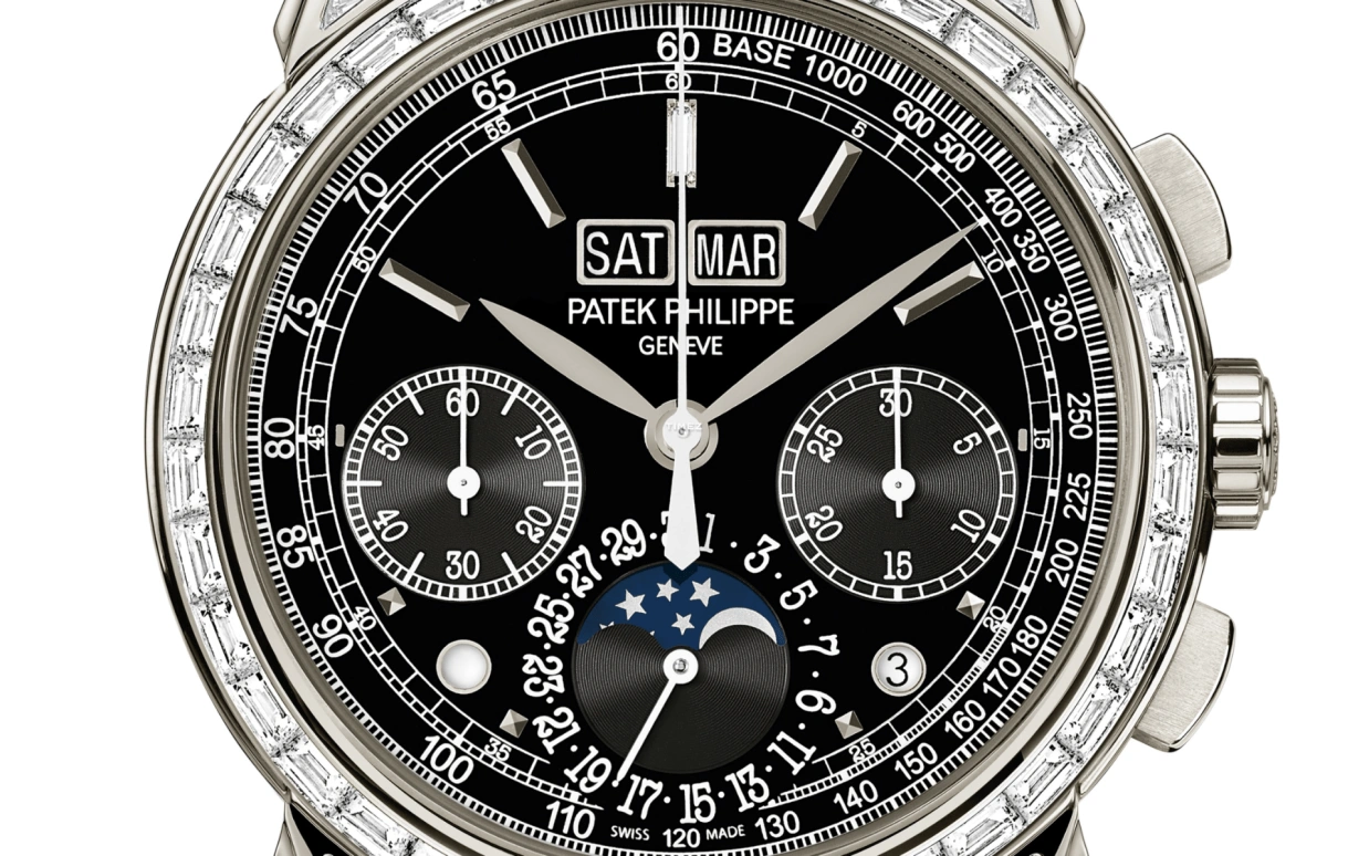 Patek Philippe,Grand Complications 41mm,41mm,Platinum,Black,Handwound,Chronograph,Moonphase,Perpetual Calendar,Leap Year,65hours,In-house Caliber,5271P,5271P-010