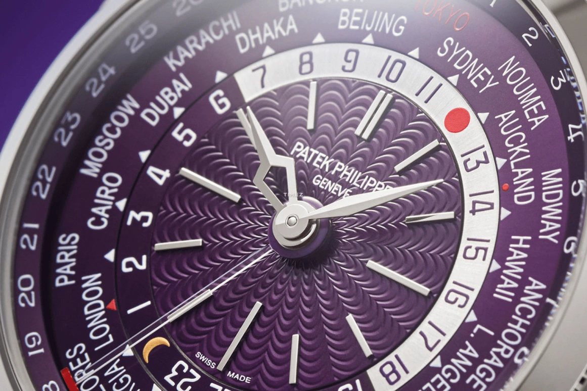 Patek Philippe,Grand Complications 40mm,40mm,White Gold,Purple,Automatic,Day,World Time,Day / Night Indication,5330G,5330G-010