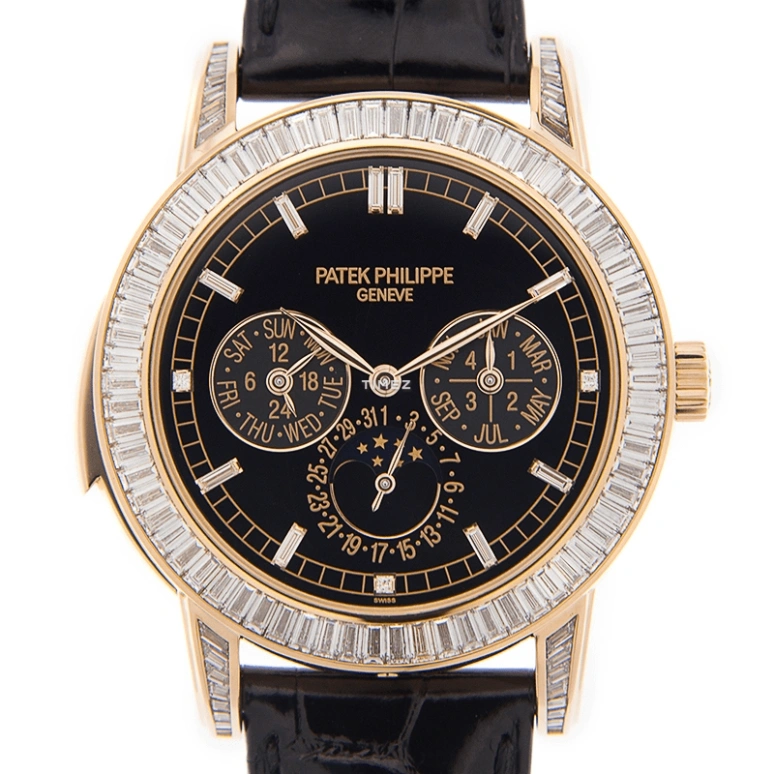 Patek Philippe,Grand Complications 42mm,42mm,Rose Gold,Black,Automatic,Moonphase,Perpetual Calendar,Leap Year,Month,48hours,In-house Caliber,5073R,5073R-001