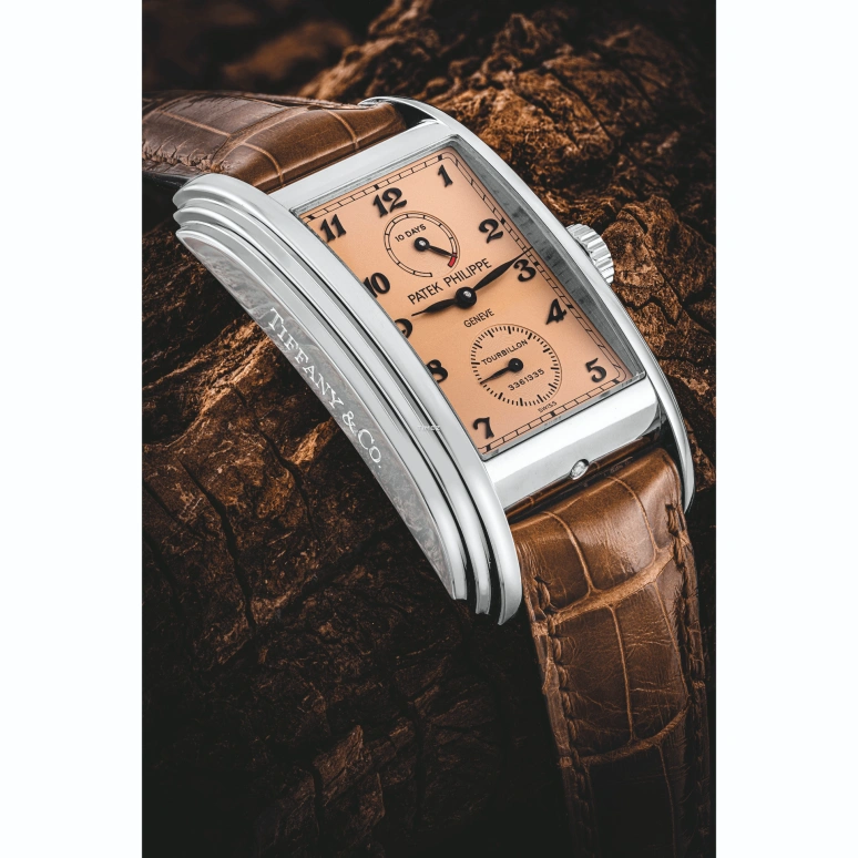 Patek Philippe,Gondolo 30x51mm,30x51mm,Platinum,Salmon,Handwound,Power Reserve Indicator,Tourbillon,5101P,5101P-001-TiffanyCo