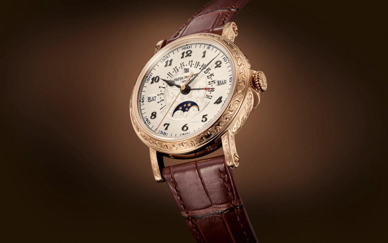 Patek Philippe,Grand Complications 38mm,38mm,Rose Gold,Silver White,Automatic,Moonphase,Perpetual Calendar,Leap Year,Month,45hours,In-house Caliber,5160,5160/500R-001