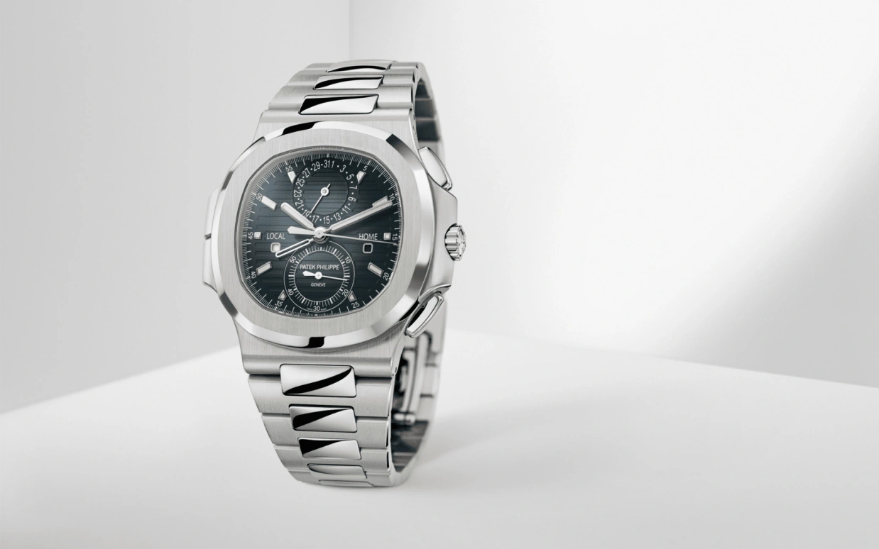 Patek Philippe,Nautilus 40.50mm,40.50mm,Stainless Steel,Gradient,Black,Blue,Automatic,Day,Dule Time,5990,5990/1A-011