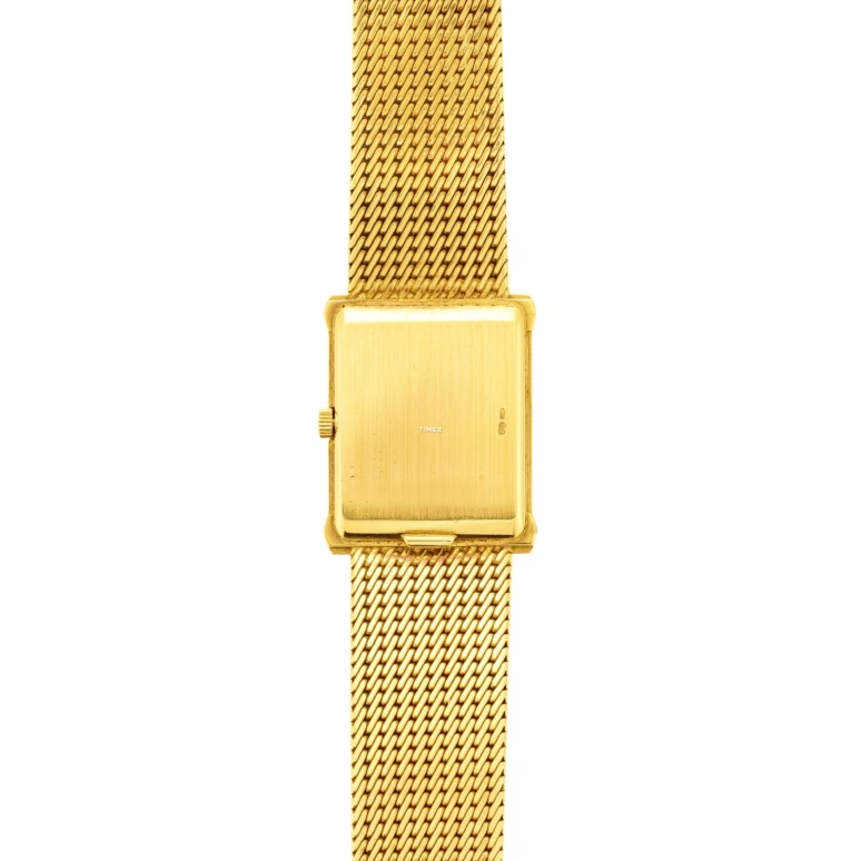 Patek Philippe,Other 25mm,25mm,Yellow Gold,White,Handwound,Sapphire,Crystal Glass,Rectangular,3776,3776/1