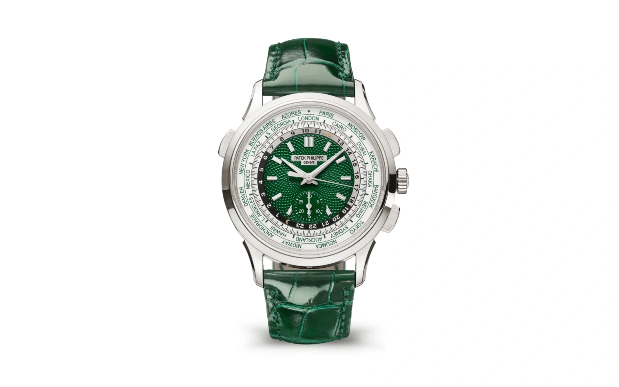 Patek Philippe,Complications 39.50mm,39.50mm,White Gold,Blue,Automatic,World Time,Day / Night Indication,Kyle Walker,5930P,5930P-001