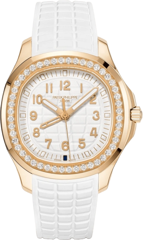 Patek Philippe,Aquanaut 38.80mm,38.80mm,Rose Gold,White,Quartz,In-house Caliber,Sapphire,5269,5269/200R-001